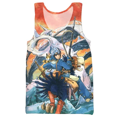 Nausicaa of the Valley of the Wind, 3d принт, унисекс, топ на бретелях, мужская мода, крутая летняя работа, Мужские Женские топы, топ на бретелях - Цвет: 1