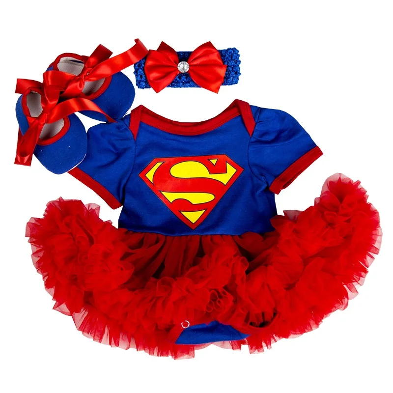 Baby Clothes Halloween Costume for baby Infant Party Dress Tutus Newborn Jumpsuit girl Rompers Outfit clothing set+headband | Мать и