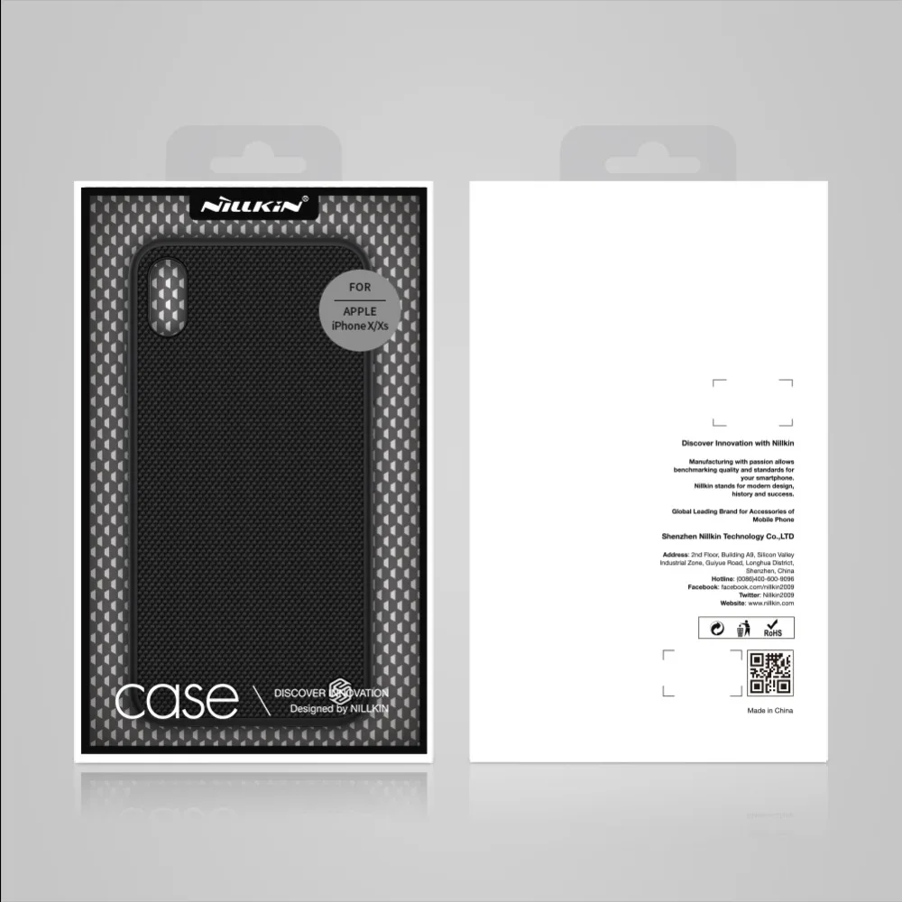 Nillkin for iPhone X XR XS Max Case Cover Hard PC + Soft TPU Frame Nylon Texture Back iPhoneX 10 Ten Shockproof |