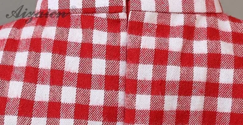 Лето г. Красный Клетчатый хлопковый Cheongsam современная детская Qi ПАО Восточный стиль дети винтажное платье Chinoise детское тонкое платье Qipao