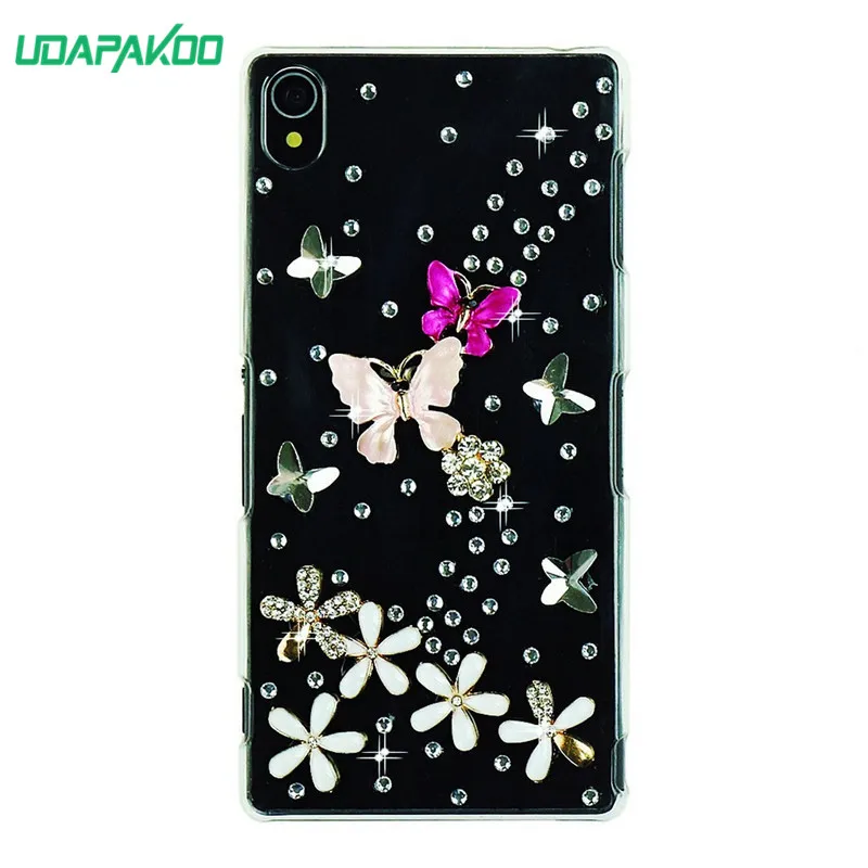 Шикарный пластиковый чехол со стразами для Sony Xperia X XA XA1 Ultra XZ XZ1 XA2 PLUS XA3 L1 M2 M4 M5 T3 Z3