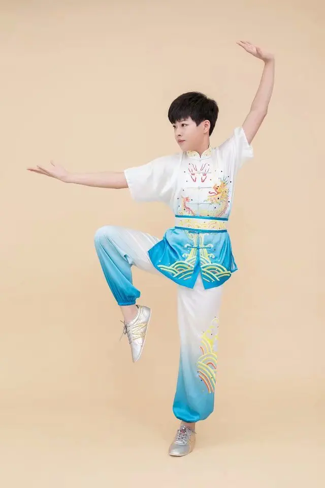Wushu taichi одежда тайцзи changquan Униформа боевые искусства соревнования вышитые