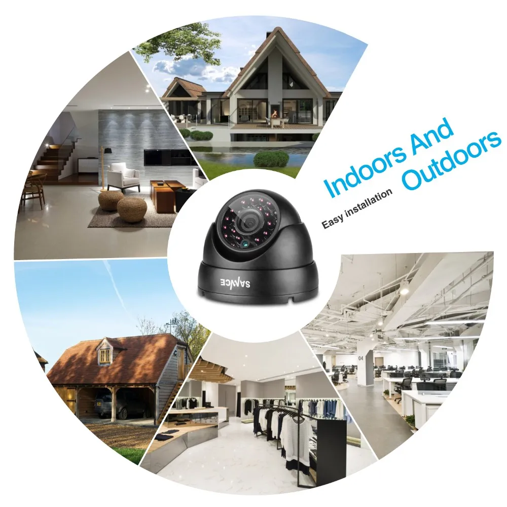 SANNCE AHD 720 P 4 шт 1200TVL купольная CCTV камера люкс 1.0MP Водонепроницаемая ИК-камера ночного видения для системы наблюдения комплект BC