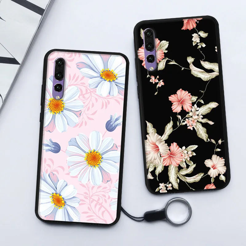 Для huawei P20 чехол 3D Рельеф Живопись Чехлы для Pro Мягкий силиконовый ТПУ Coque p20