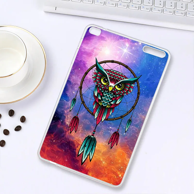 Прозрачный чехол для планшета huawei MediaPad T5, силиконовый чехол для huawei MediaPad T1 9,6 10 8,0 7,0 T3 8, мягкие сумки из ТПУ - Цвет: Z014