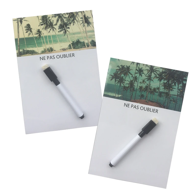 Пляжная печатная сухая стираемая Гибкая магнитная доска для холодильника/доска