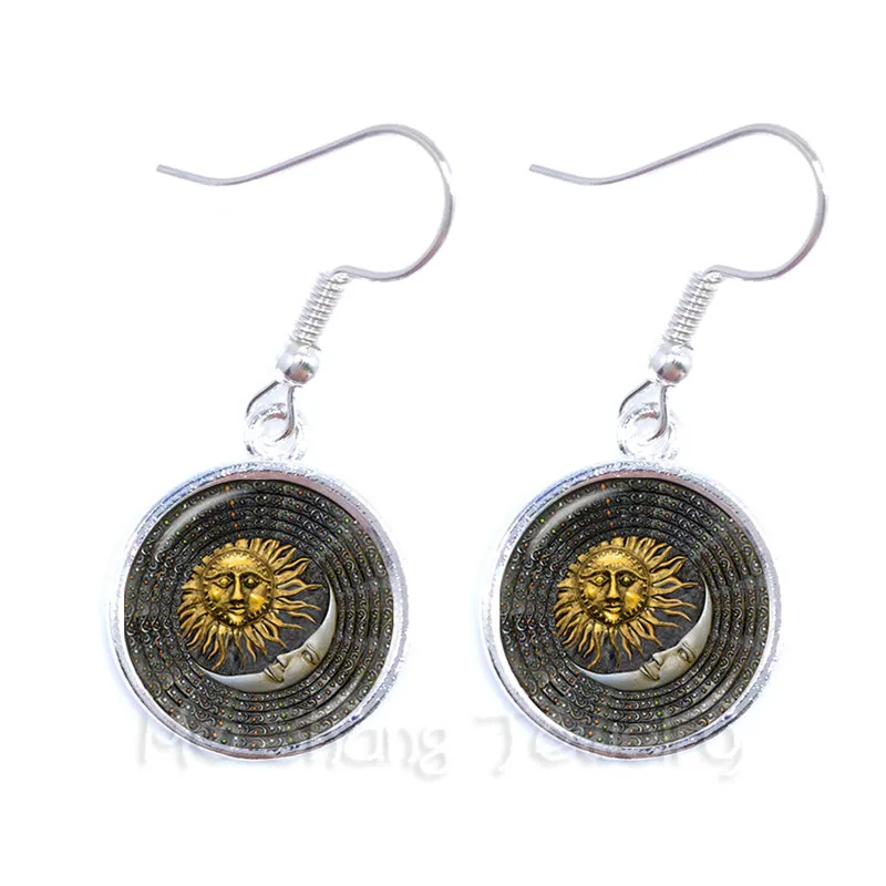 Женские серьги-гвоздики со стеклянным куполом 16 мм