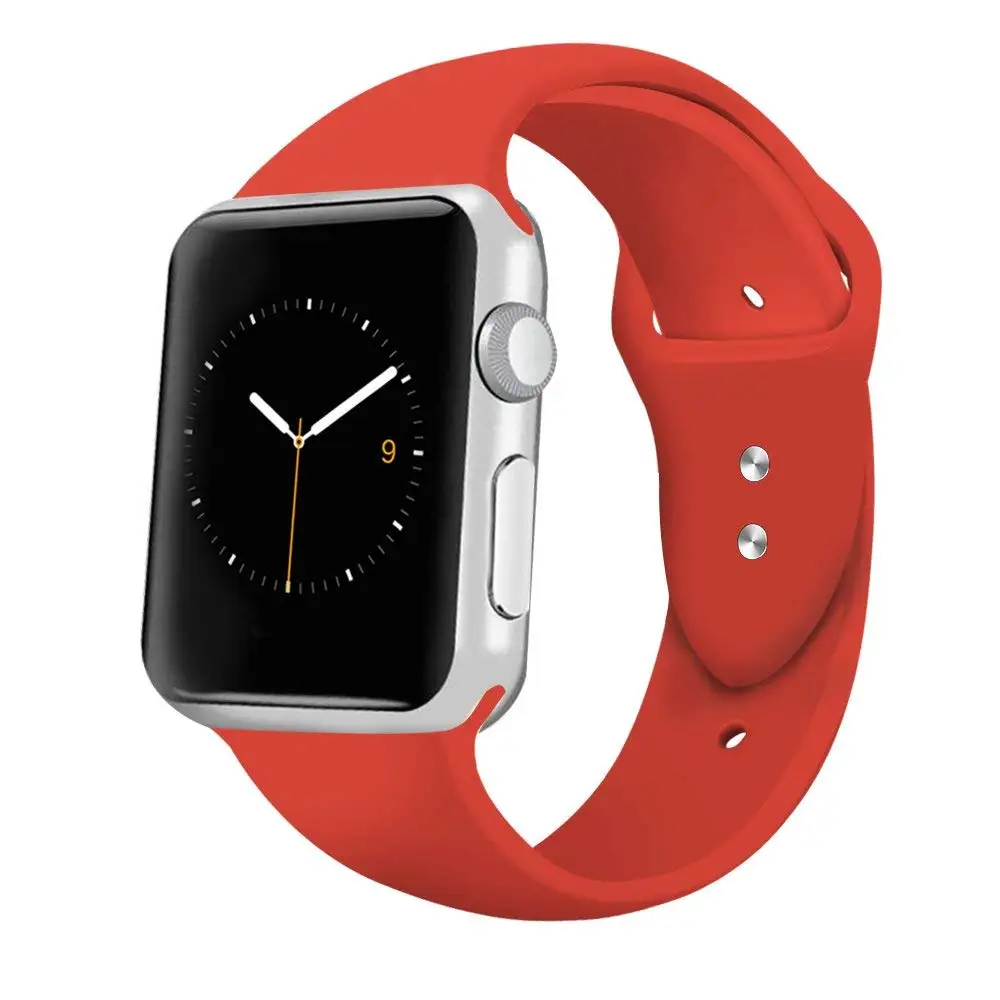 Ремешок спортивный для Apple Watch 42 мм 38 мягкий силиконовый сменный ремешок iWatch Series