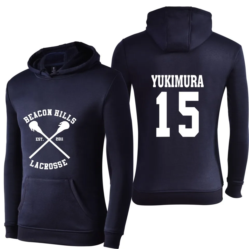 Wolf Stiles Teen Stilinski 24 Толстовка Dunbar McCall moletom cap толстовка размера плюс мужские толстовки и свитшоты - Цвет: YUKIMURA 15 Blue