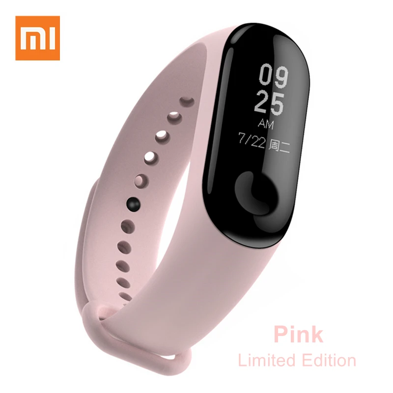 Оригинальный ремешок Xiaomi Mi Band 4 розовый из ТПУ лимитированная серия цветной