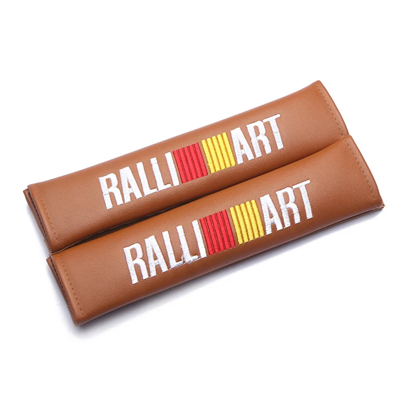 Вышивка для Ralliart эмблема автомобиля кожаный стиль ремень безопасности Чехол наплечный коврик для Mitsubishi Lancer 10 evo Asx аксессуары