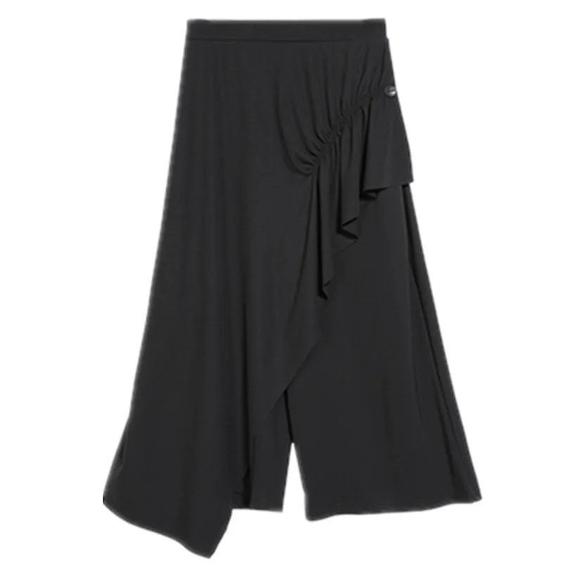 Женские свободные брюки ASYMSAY повседневные в Корейском стиле с оборками и