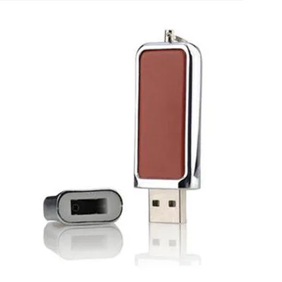 Высокое качество! Кожаный USB флеш накопитель 1 гб 2 4 8 16 металлический usb 0 подарок