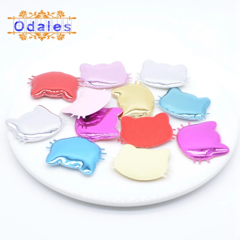 100 шт./лот милые нашивки с головой кошки и животными для детской одежды поделки