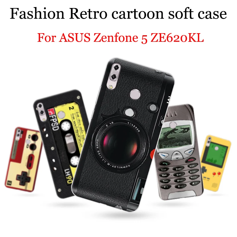 Чехлы для ASUS Zenfone 5 чехол ZE620KL ретро мультяшный мягкий Zenfone5 задняя крышка чехлы