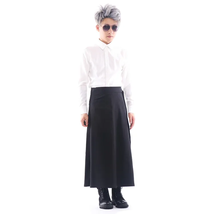 2022 Women and Men's Clothing Bigbang Hair Stylist Fashion Long Skirt Working Clothes Perm Apron Singer Costumes 27-46