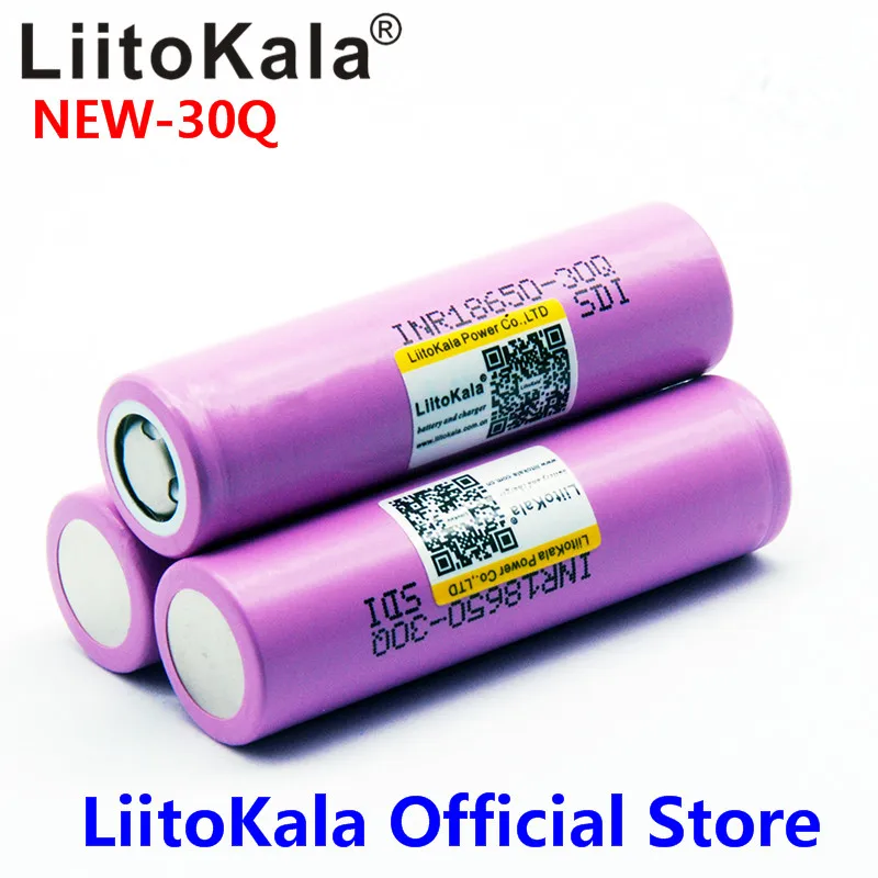 5 шт. LiitoKala 18650 inr18650 30q INR18650 30Q 3000 мАч литиевая аккумуляторная батарея для