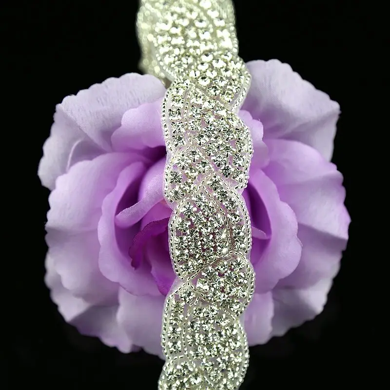 1 ярд Кристальные Стразы для аппликации горный хрусталь Свадебные аксессуары