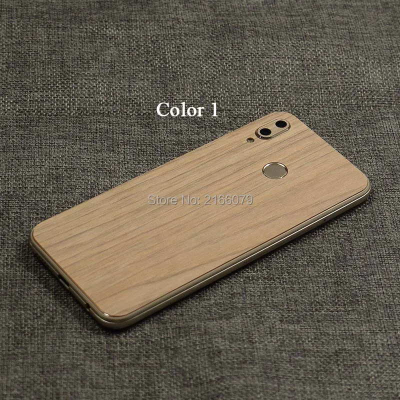For Huawei P20 Lite / Nova 3e 5.84&quot Fashion Full Back Cover 3D Imitation Wood Grain Protection Skin Decal Sticker (Not a Case) |