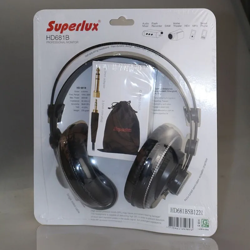 Superlux HD681B большой динамик fone de ouvido профессиональные мониторные наушники dj