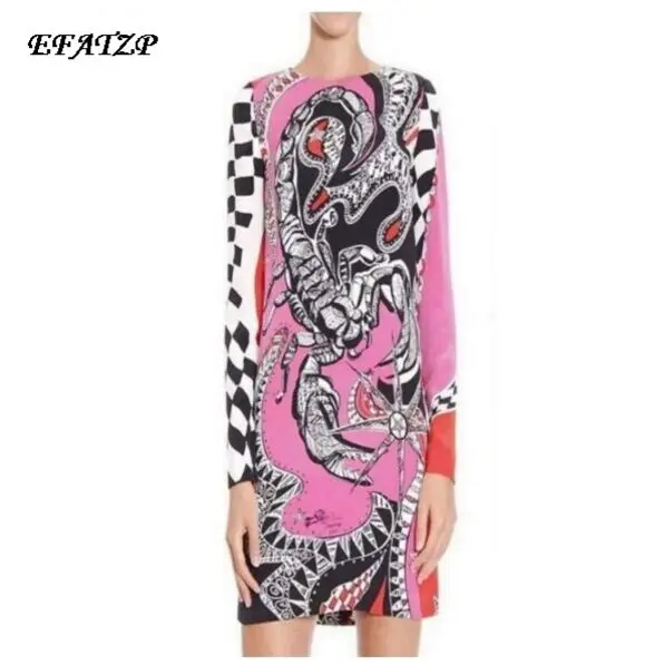 2016 весеннее роскошное Брендовое трикотажное шелковое платье женское элегантное