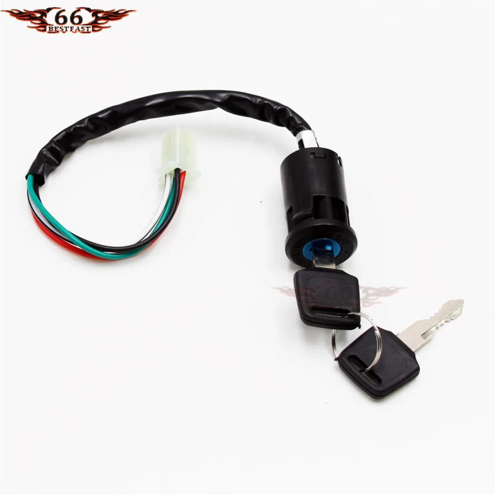 4 провода с переключателем зажигания для мотоцикла карманный мотоцикл Байк