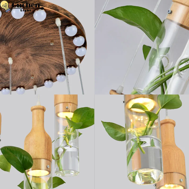 Стеклянная Подвесная лампа подвесной светильник в горшке для ресторана