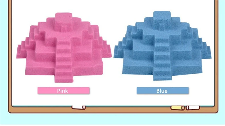 500g space sand + Tray+ molds toy dynamic DIY children beach mars magic environmental protection in silly |