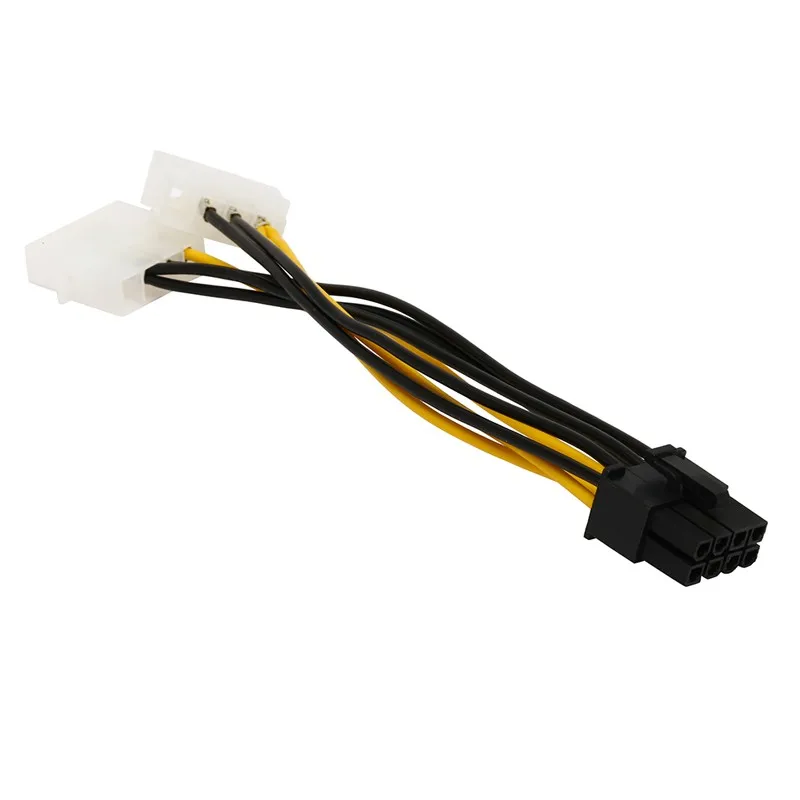 Кабель питания для видеокарты Molex IDE PCI-E адаптер с 8-контактным разъемом типа Male-Dual