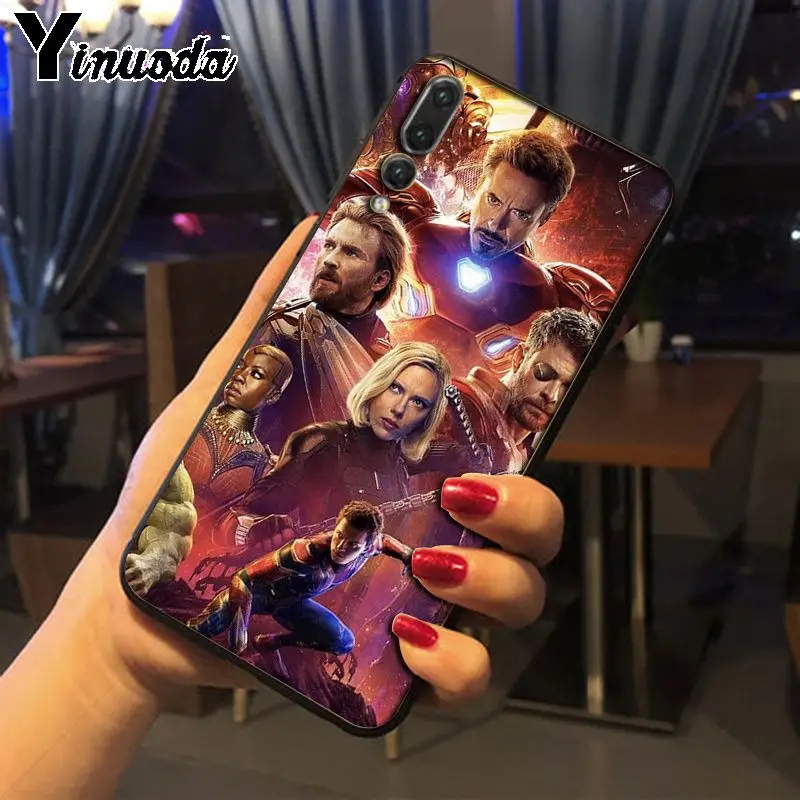 Yinuoda Marvel Мстители Герои ТПУ черный чехол для телефона huawei mate 10 lite p20lite nova 3i honor 8x funda