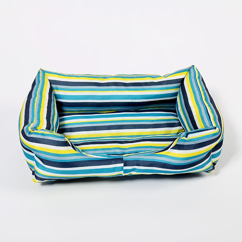 Blue and green Твердый цветной для собачки Кровать Мода Хлопок Заполненный кошачий лежак кровать теплая подушка для домашних животных прямоугольник Коврик для кота собаки водонепроницаемый домик для животных - Цвет: Blue and green