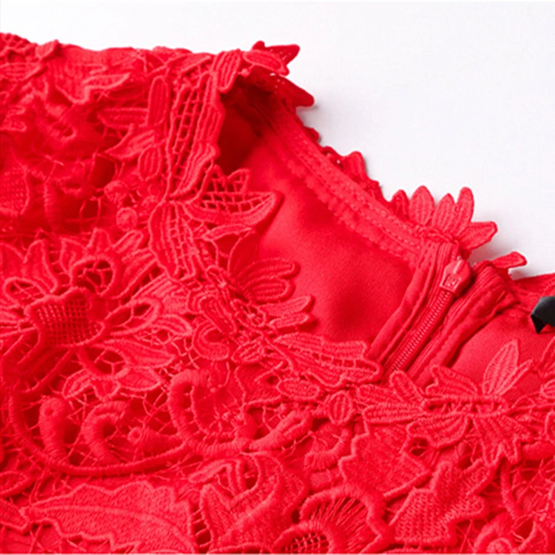 

2019 Spring Summer New Large Size Women's Temperament Boutique Casual Sleeveless Embroidery Round Neck Bag Hip fishtail Dress