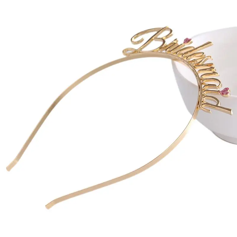 Золото невесты Корона Свадебные аксессуары для волос душ курица вечерние тиара