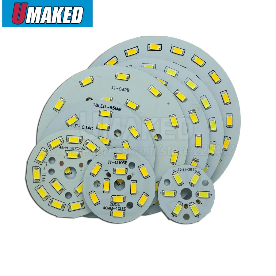 3 Вт, 5 Вт, 7 Вт, 9 Вт, 12 Вт, 15 Вт, 18 Вт, 20 Вт, 24 Вт, SMD5730, яркий SMD светильник, светодиодный светильник, панель для pcb, для потолка