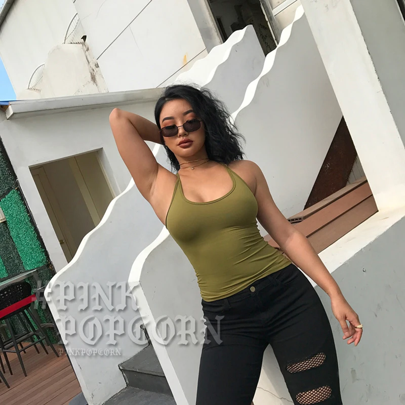 Женские топики с низким вырезом большие хлопковые u-вырезом соблазнительная