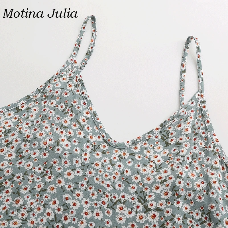 Женский сарафан с цветочным принтом Motina Julia Пляжное мини-платье оборками на