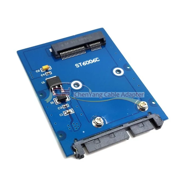 Тонкий тип Mini PCI E mSATA SSD до 2 5 &quotSATA 3.0 22 контактный адаптер для жесткого диска PCBA|mini