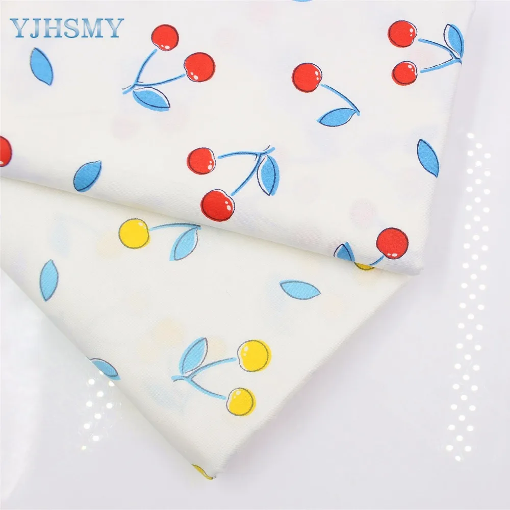 YJHSMY 175105 вишня хлопчатобумажная ткань ширина 50x160 см/шт DIY ручной работы кроватки