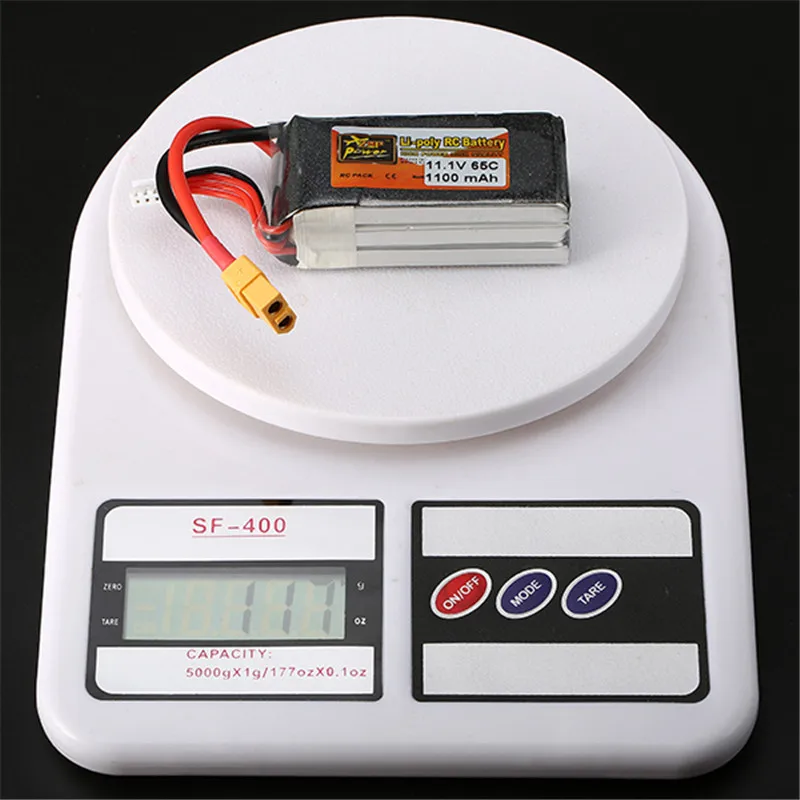ZOP power 11 1 V 1100mAh 65C 3S перезаряжаемая Lipo батарея XT60 разъем для радиоуправляемой