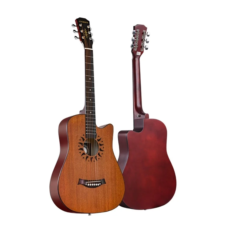 sapele sun Andrew 38 дюймов Акустическая гитара классического дизайна липа sapele гитара - Цвет: sapele sun