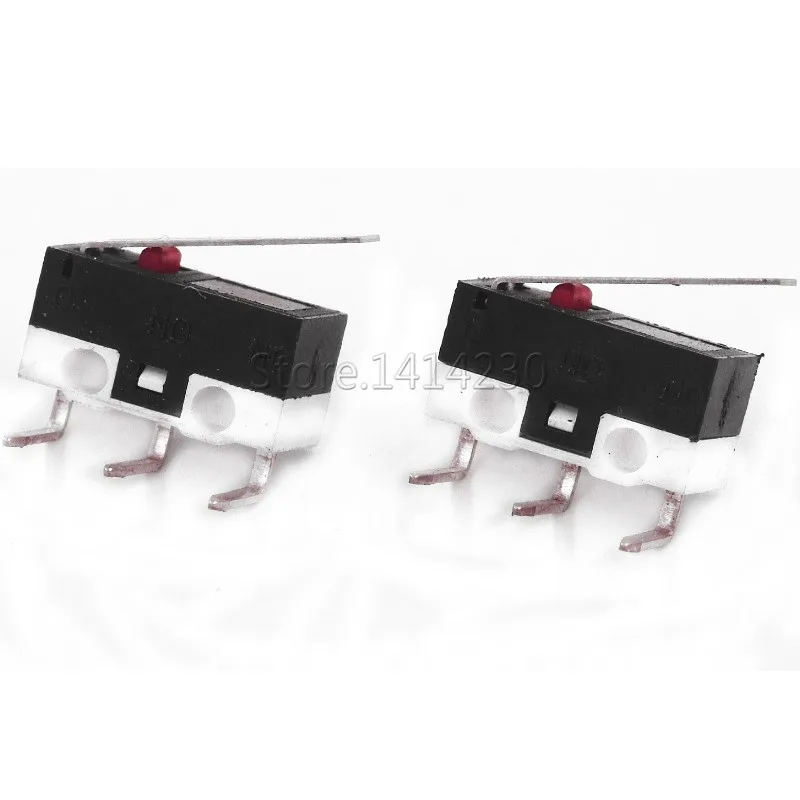 10Pcs 3Pins 90 Degree Curved Needle Left Curve Mouse Switch Limit Push Button 1A 125V AC | Обустройство дома