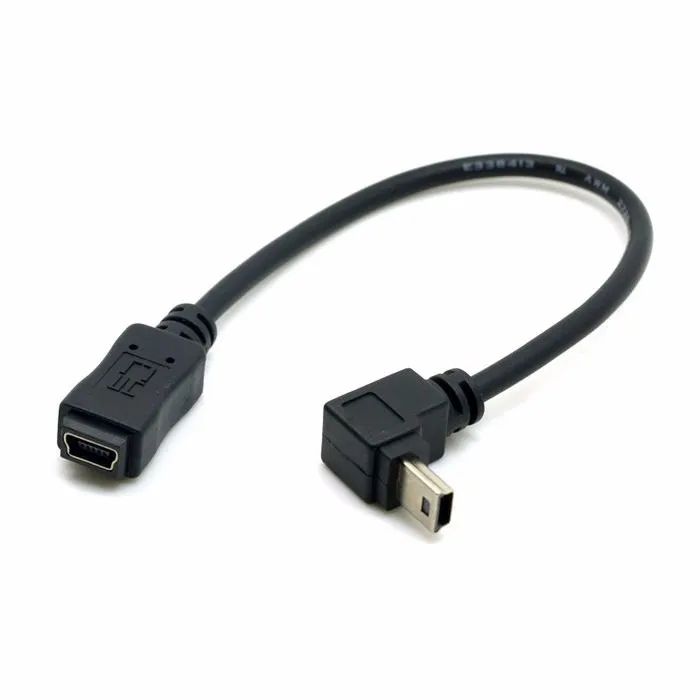 Угол 90 градусов вверх и Подпушка Направление Угловой 5 P Mini USB 5 Булавки мужчин и женщин удлинитель 0.2 м 20 см