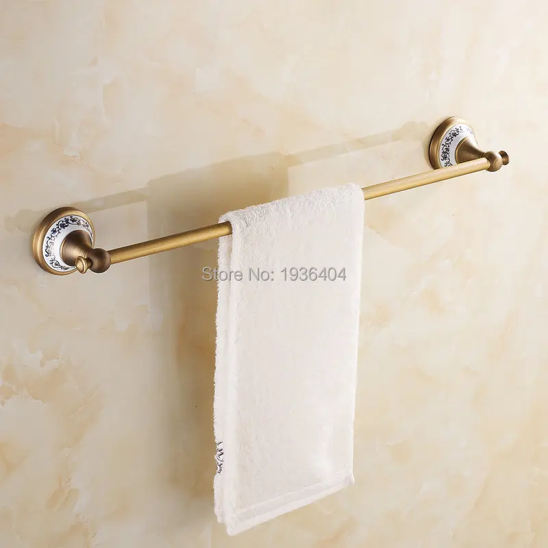 Bar With Porcelain Single Towel Rack Wall Mounte Bathroom Towel Shelf Tr1008