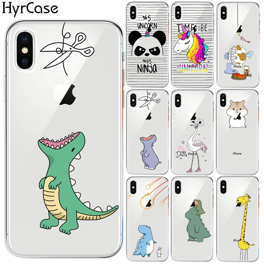 Чехол для iPhone 11 Pro Max чехол 5 дюймов телефон 6 6S 7 8 Plus X XS XR милый с животными мягкий из