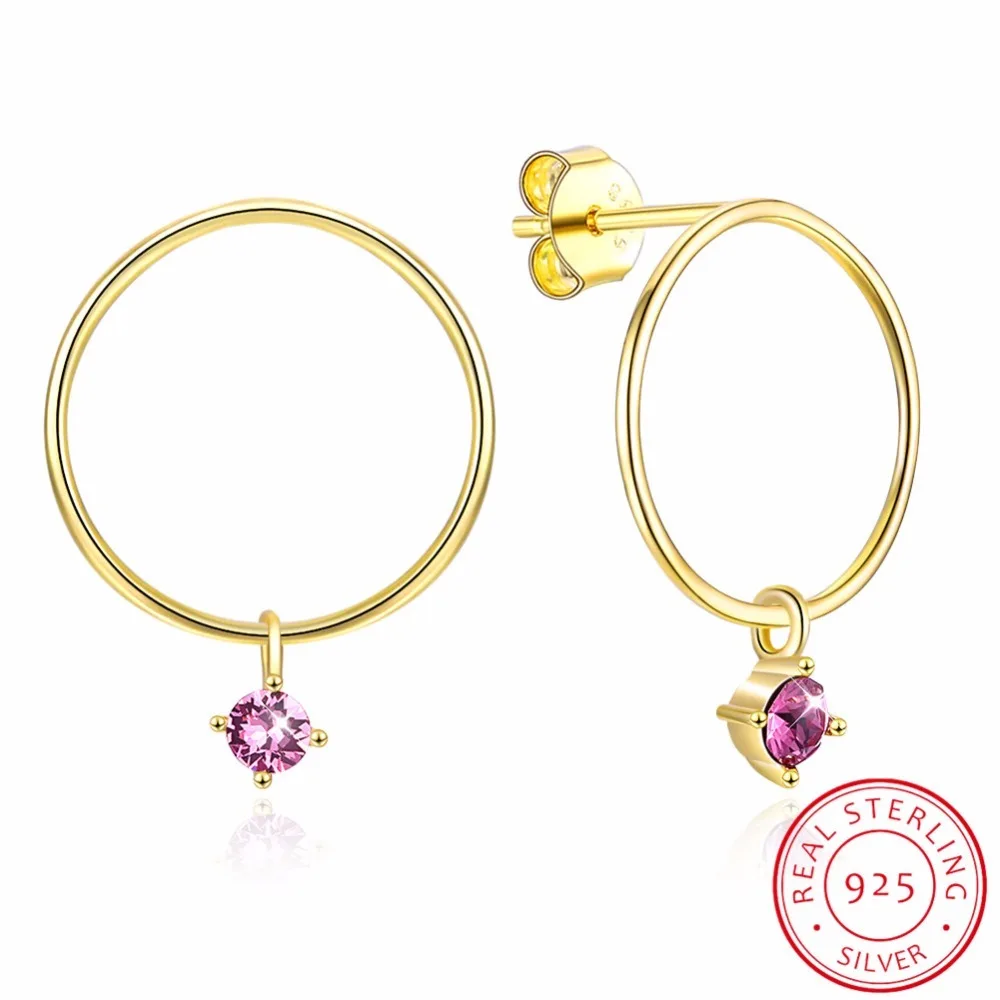 

Серьги-гвоздики женские из серебра 925 пробы с кристаллами