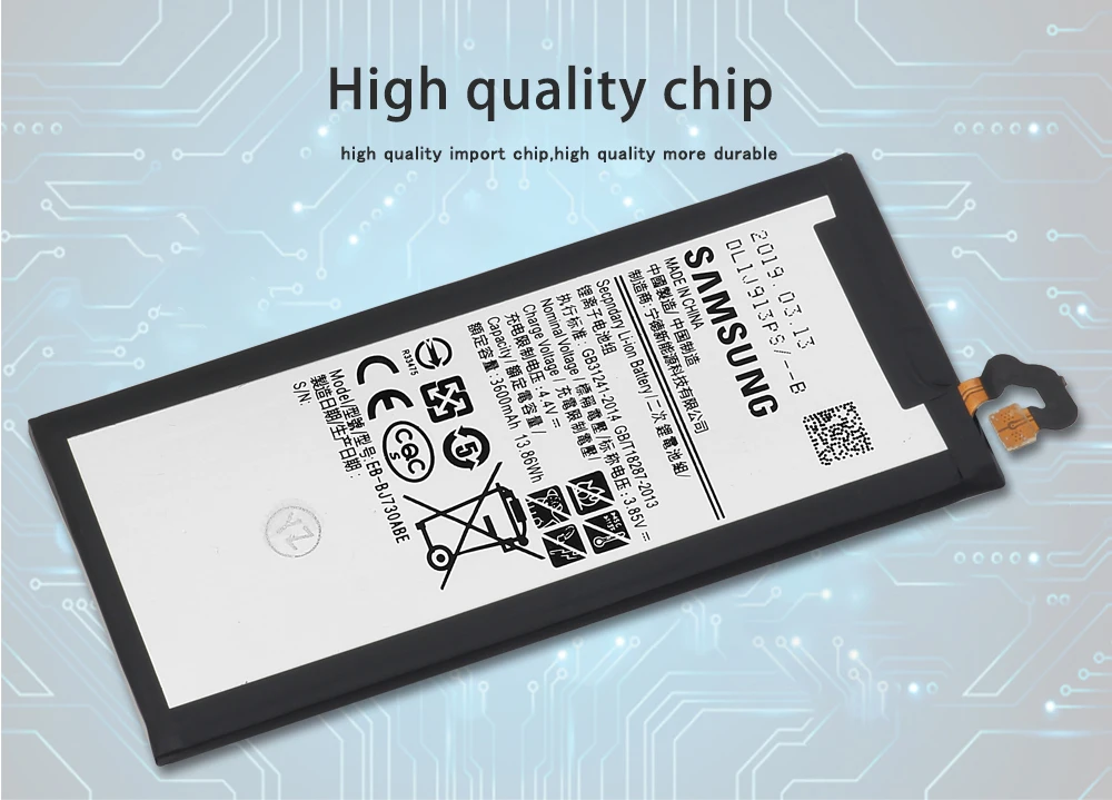 Оригинальная батарея samsung EB-BJ730ABE 3600 мА-ч для samsung GALAXY J7 Pro SM-J730F SM-J730FM J730F J730G J730DS J730GM J730K