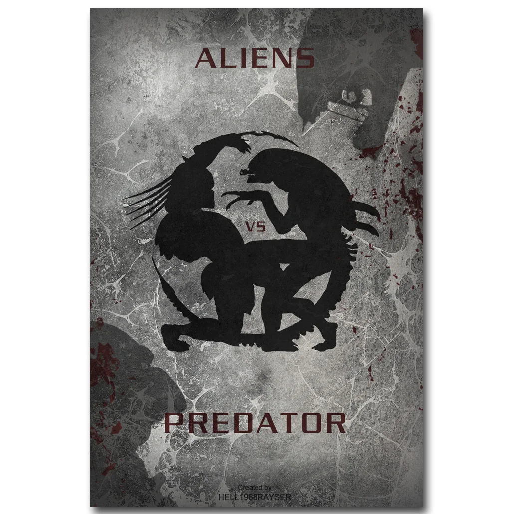 Alien vs Predator 3 художественный Шелковый плакат с принтом 13x20 16x24 дюймов классика