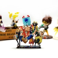 love thank you one piece straw hat pirates group family acrylic stand figure model plate holder topper anime japanese luffy zoro