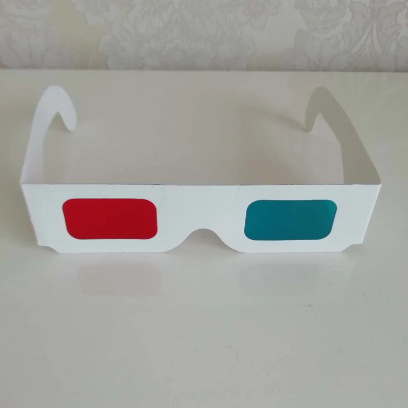 Универсальные бумажные 3D очки Anaglyph красные/синие для кино видео EF|3D виртуальной