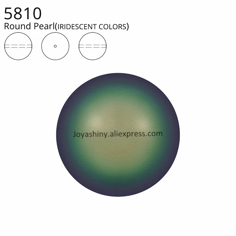 Green-PRL-(001-946) Оригинальные кристаллы от Swarovski 5810 переливающиеся цветные жемчужные бусинки с полным отверстием для изготовления ювелирных изделий шитье бисером вязание своими руками дизайн ногтей - Цвет: Green-PRL-(001-946)